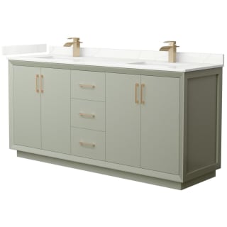 A thumbnail of the Wyndham Collection WCF414172D-QTZ-UNSMXX Light Green / Giotto Quartz Top / Satin Bronze Hardware