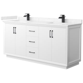 A thumbnail of the Wyndham Collection WCF414172D-VCA-UNSMXX White / Carrara Cultured Marble Top / Matte Black Hardware