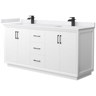 A thumbnail of the Wyndham Collection WCF414172D-VCA-UNSMXX White / White Cultured Marble Top / Matte Black Hardware
