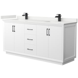 A thumbnail of the Wyndham Collection WCF414172D-QTZ-UNSMXX White / White Quartz Top / Matte Black Hardware