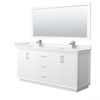 A thumbnail of the Wyndham Collection WCF414172D-VCA-UNSM70 White / Carrara Cultured Marble Top / Brushed Nickel Hardware