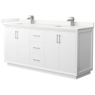 A thumbnail of the Wyndham Collection WCF414172D-QTZ-UNSMXX White / Giotto Quartz Top / Brushed Nickel Hardware