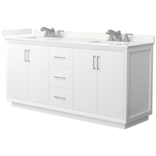 A thumbnail of the Wyndham Collection WCF414172D-QTZ-US3MXX White / Giotto Quartz Top / Brushed Nickel Hardware