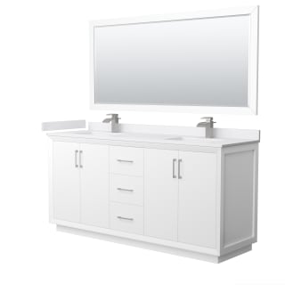 A thumbnail of the Wyndham Collection WCF414172D-VCA-UNSM70 White / White Cultured Marble Top / Brushed Nickel Hardware