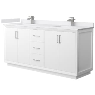 A thumbnail of the Wyndham Collection WCF414172D-VCA-UNSMXX White / White Cultured Marble Top / Brushed Nickel Hardware