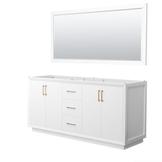 A thumbnail of the Wyndham Collection WCF414172D-CXSXX-M70 White / Satin Bronze Hardware