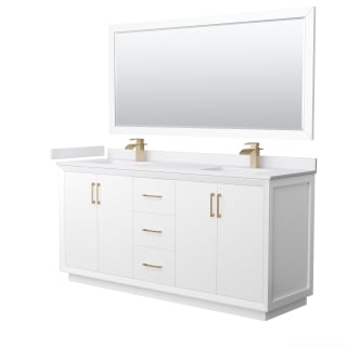 A thumbnail of the Wyndham Collection WCF414172D-VCA-UNSM70 White / White Cultured Marble Top / Satin Bronze Hardware