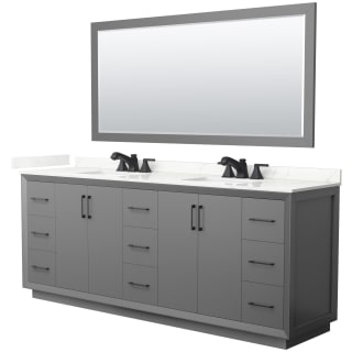 A thumbnail of the Wyndham Collection WCF414184D-QTZ-US3M70 Dark Gray / Giotto Quartz Top / Matte Black Hardware