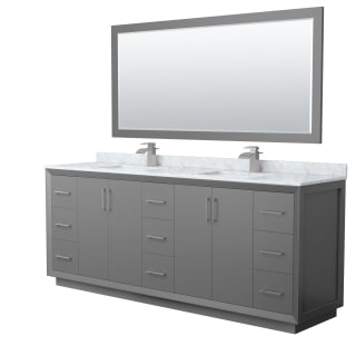 A thumbnail of the Wyndham Collection WCF414184D-NAT-UNSM70 Dark Gray / Brushed Nickel Hardware