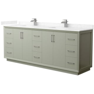A thumbnail of the Wyndham Collection WCF414184D-VCA-UNSMXX Light Green / Carrara Cultured Marble Top / Brushed Nickel Hardware