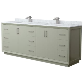 A thumbnail of the Wyndham Collection WCF414184D-NAT-UNSMXX Light Green / Brushed Nickel Hardware