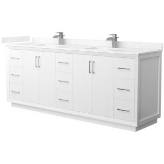A thumbnail of the Wyndham Collection WCF414184D-VCA-UNSMXX White / Carrara Cultured Marble Top / Brushed Nickel Hardware
