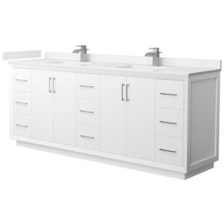A thumbnail of the Wyndham Collection WCF414184D-QTZ-UNSMXX White / White Quartz Top / Brushed Nickel Hardware