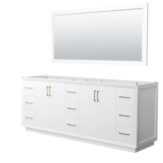 A thumbnail of the Wyndham Collection WCF414184D-CXSXX-M70 White / Satin Bronze Hardware