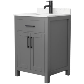 A thumbnail of the Wyndham Collection WCG242424S-VCA-MXX Dark Gray / Carrara Cultured Marble Top / Matte Black Hardware