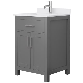 A thumbnail of the Wyndham Collection WCG242424S-VCA-MXX Dark Gray / White Cultured Marble Top / Brushed Nickel Hardware