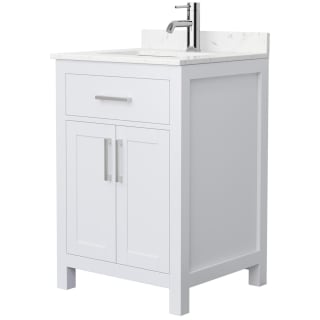 A thumbnail of the Wyndham Collection WCG242424S-VCA-MXX White / Carrara Cultured Marble Top / Brushed Nickel Hardware