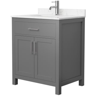 A thumbnail of the Wyndham Collection WCG242430S-UNSMXX Dark Gray / Carrara Cultured Marble Top / Brushed Nickel Hardware