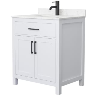 A thumbnail of the Wyndham Collection WCG242430S-UNSMXX White / Carrara Cultured Marble Top / Matte Black Hardware