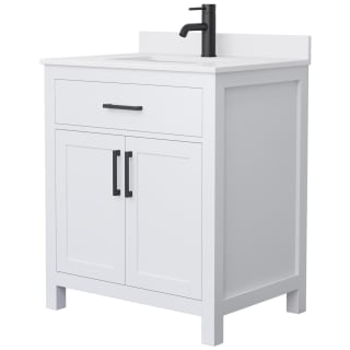 A thumbnail of the Wyndham Collection WCG242430S-UNSMXX White / White Cultured Marble Top / Matte Black Hardware