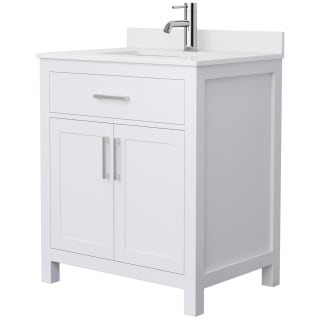 A thumbnail of the Wyndham Collection WCG242430S-UNSMXX White / White Cultured Marble Top / Brushed Nickel Hardware