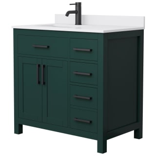 A thumbnail of the Wyndham Collection WCG242436S-UNSMXX Green / White Cultured Marble Top / Matte Black Hardware