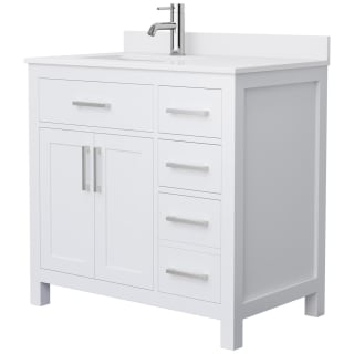 A thumbnail of the Wyndham Collection WCG242436S-UNSMXX White / White Cultured Marble Top / Brushed Nickel Hardware