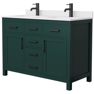 A thumbnail of the Wyndham Collection WCG242448D-UNSMXX Green / White Cultured Marble Top / Matte Black Hardware