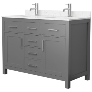 A thumbnail of the Wyndham Collection WCG242448D-UNSMXX Dark Gray / Carrara Cultured Marble Top / Brushed Nickel Hardware