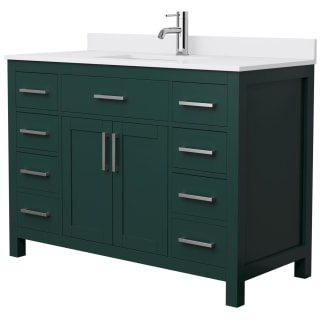 A thumbnail of the Wyndham Collection WCG242448S-UNSMXX Green / White Cultured Marble Top / Brushed Nickel Hardware