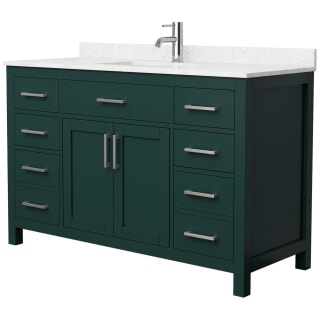 A thumbnail of the Wyndham Collection WCG242454S-UNSMXX Green / Carrara Cultured Marble Top / Brushed Nickel Hardware