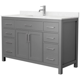A thumbnail of the Wyndham Collection WCG242454S-UNSMXX Dark Gray / Carrara Cultured Marble Top / Brushed Nickel Hardware