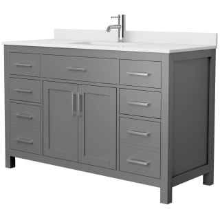 A thumbnail of the Wyndham Collection WCG242454S-UNSMXX Dark Gray / White Cultured Marble Top / Brushed Nickel Hardware