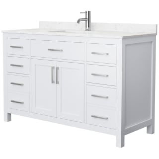 A thumbnail of the Wyndham Collection WCG242454S-UNSMXX White / Carrara Cultured Marble Top / Brushed Nickel Hardware