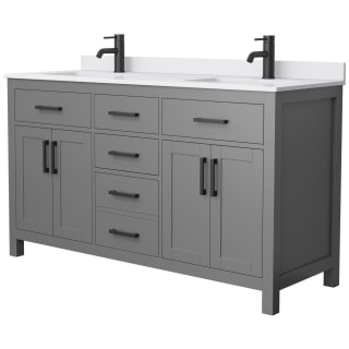 A thumbnail of the Wyndham Collection WCG242460D-UNSMXX Dark Gray / White Cultured Marble Top / Matte Black Hardware