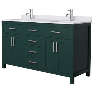 A thumbnail of the Wyndham Collection WCG242460D-UNSMXX Green / White Cultured Marble Top / Brushed Nickel Hardware