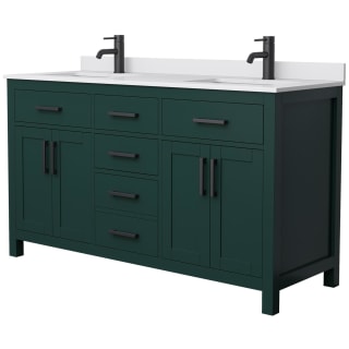A thumbnail of the Wyndham Collection WCG242460D-UNSMXX Green / White Cultured Marble Top / Matte Black Hardware