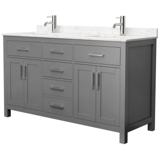 A thumbnail of the Wyndham Collection WCG242460DCCUNSMXX Dark Gray / Carrara Cultured Marble Top / Brushed Nickel Hardware