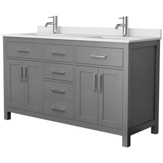A thumbnail of the Wyndham Collection WCG242460DWCUNSMXX Dark Gray / White Cultured Marble Top / Brushed Nickel Hardware