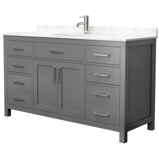 A thumbnail of the Wyndham Collection WCG242460SCCUNSMXX Dark Gray / Carrara Cultured Marble Top / Brushed Nickel Hardware