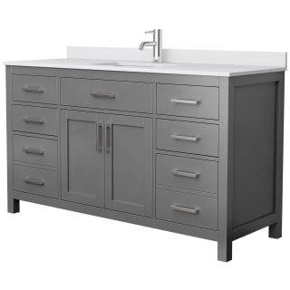 A thumbnail of the Wyndham Collection WCG242460SWCUNSMXX Dark Gray / White Cultured Marble Top / Brushed Nickel Hardware