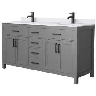 A thumbnail of the Wyndham Collection WCG242466D-UNSMXX Dark Gray / White Cultured Marble Top / Matte Black Hardware