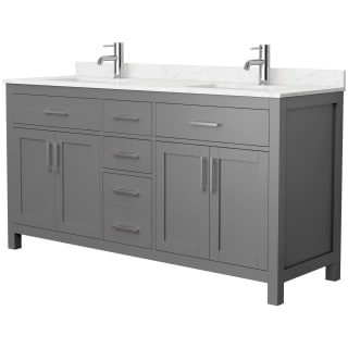 A thumbnail of the Wyndham Collection WCG242466D-UNSMXX Dark Gray / Carrara Cultured Marble Top / Brushed Nickel Hardware