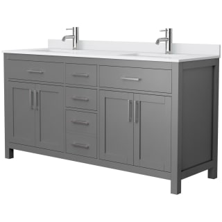 A thumbnail of the Wyndham Collection WCG242466D-UNSMXX Dark Gray / White Cultured Marble Top / Brushed Nickel Hardware
