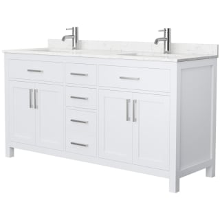 A thumbnail of the Wyndham Collection WCG242466D-UNSMXX White / Carrara Cultured Marble Top / Brushed Nickel Hardware