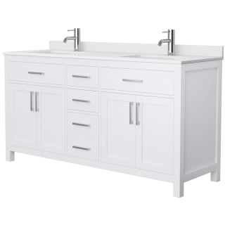 A thumbnail of the Wyndham Collection WCG242466D-UNSMXX White / White Cultured Marble Top / Brushed Nickel Hardware