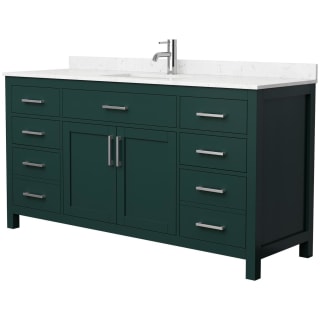 A thumbnail of the Wyndham Collection WCG242466S-UNSMXX Green / Carrara Cultured Marble Top / Brushed Nickel Hardware