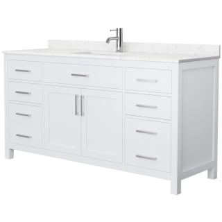 A thumbnail of the Wyndham Collection WCG242466S-UNSMXX White / Carrara Cultured Marble Top / Brushed Nickel Hardware