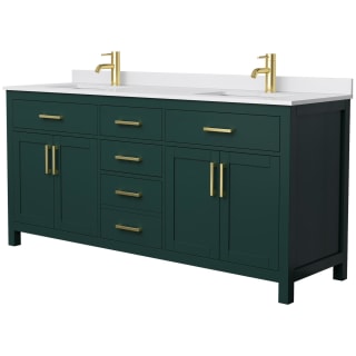 A thumbnail of the Wyndham Collection WCG242472D-UNSMXX Green / White Cultured Marble Top / Brushed Gold Hardware