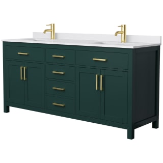 A thumbnail of the Wyndham Collection WCG242472D-UNSMXX Green / White Cultured Marble Top / Brushed Gold Hardware